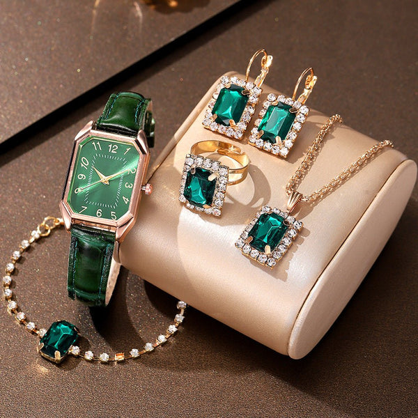green-five-piece-set
