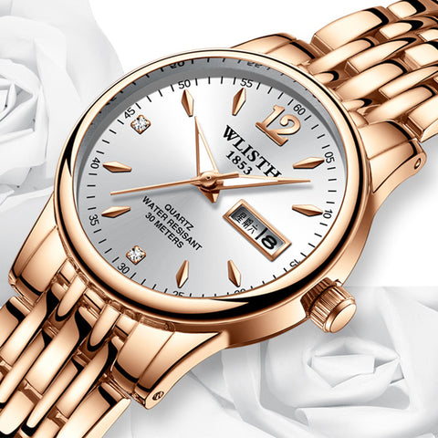 Rose Watch - Gold white color