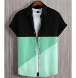 Fashion Trendy Men's Shirt Digital Printing Casual Breathable Stand Collar Short Sleeve - Clossly