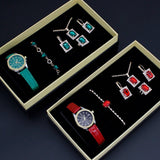Five - piece Square Jewelry Watch - Clossly