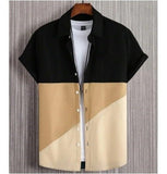 Fashion Trendy Men's Shirt Digital Printing Casual Breathable Stand Collar Short Sleeve - Clossly