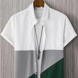 Fashion Trendy Men's Shirt Digital Printing Casual Breathable Stand Collar Short Sleeve - Clossly