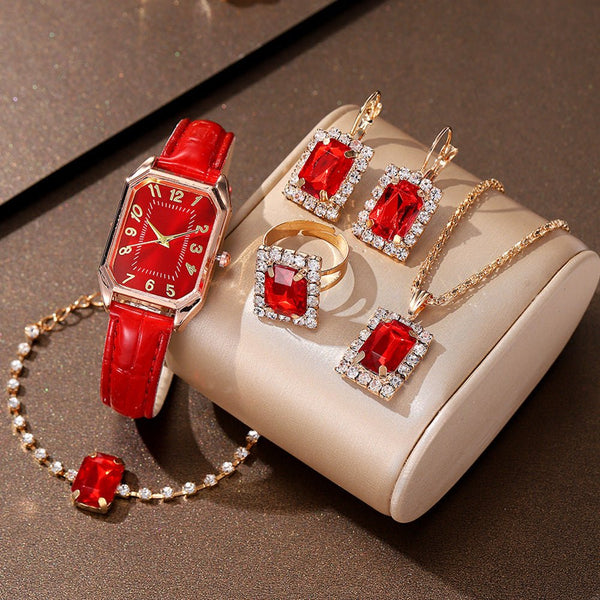 red-five-piece-set
