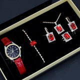 Five - piece Square Jewelry Watch - Clossly
